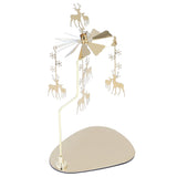 Candle Holder Round Triangle Tray Romantic European Style Stainless Steel Rotating Aromatherapy Wind Chime Candle Holder Snowflake Deer