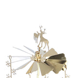 Candle Holder Round Triangle Tray Romantic European Style Stainless Steel Rotating Aromatherapy Wind Chime Candle Holder Snowflake Deer - Extra Image