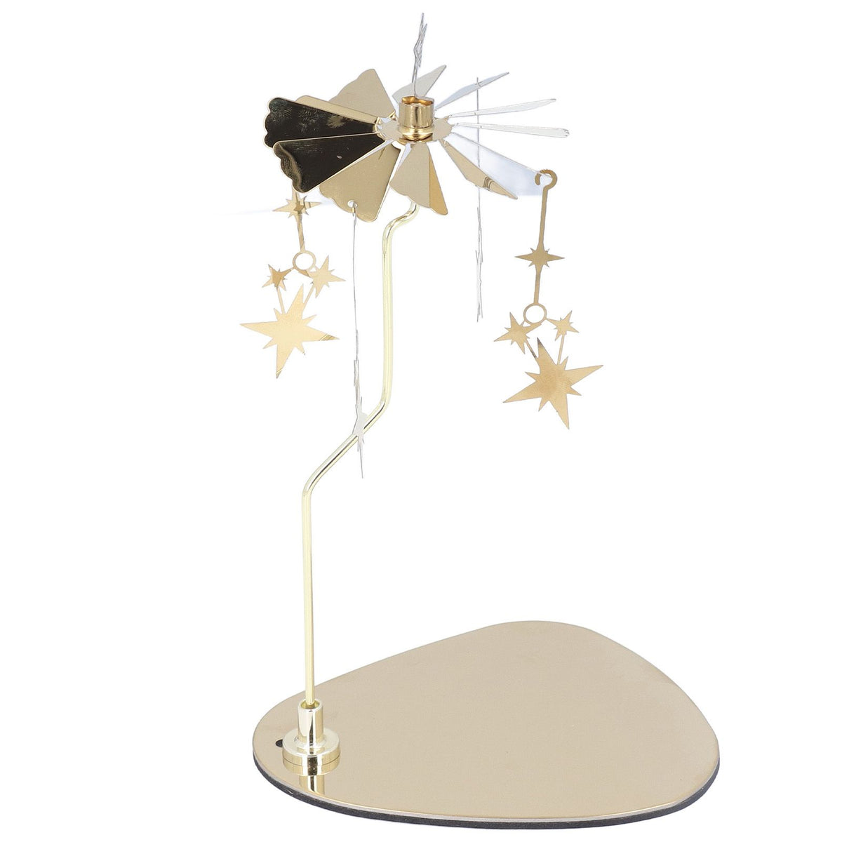 Candle Holder Round Triangle Tray Romantic European Style Stainless Steel Rotating Aromatherapy Wind Chime Candle Holder Star