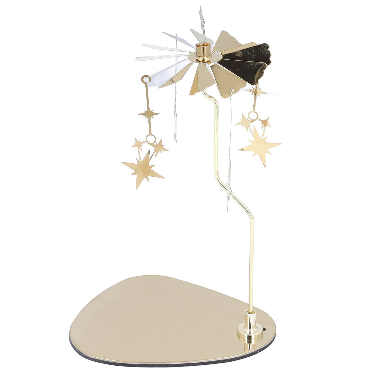 Candle Holder Round Triangle Tray Romantic European Style Stainless Steel Rotating Aromatherapy Wind Chime Candle Holder Star
