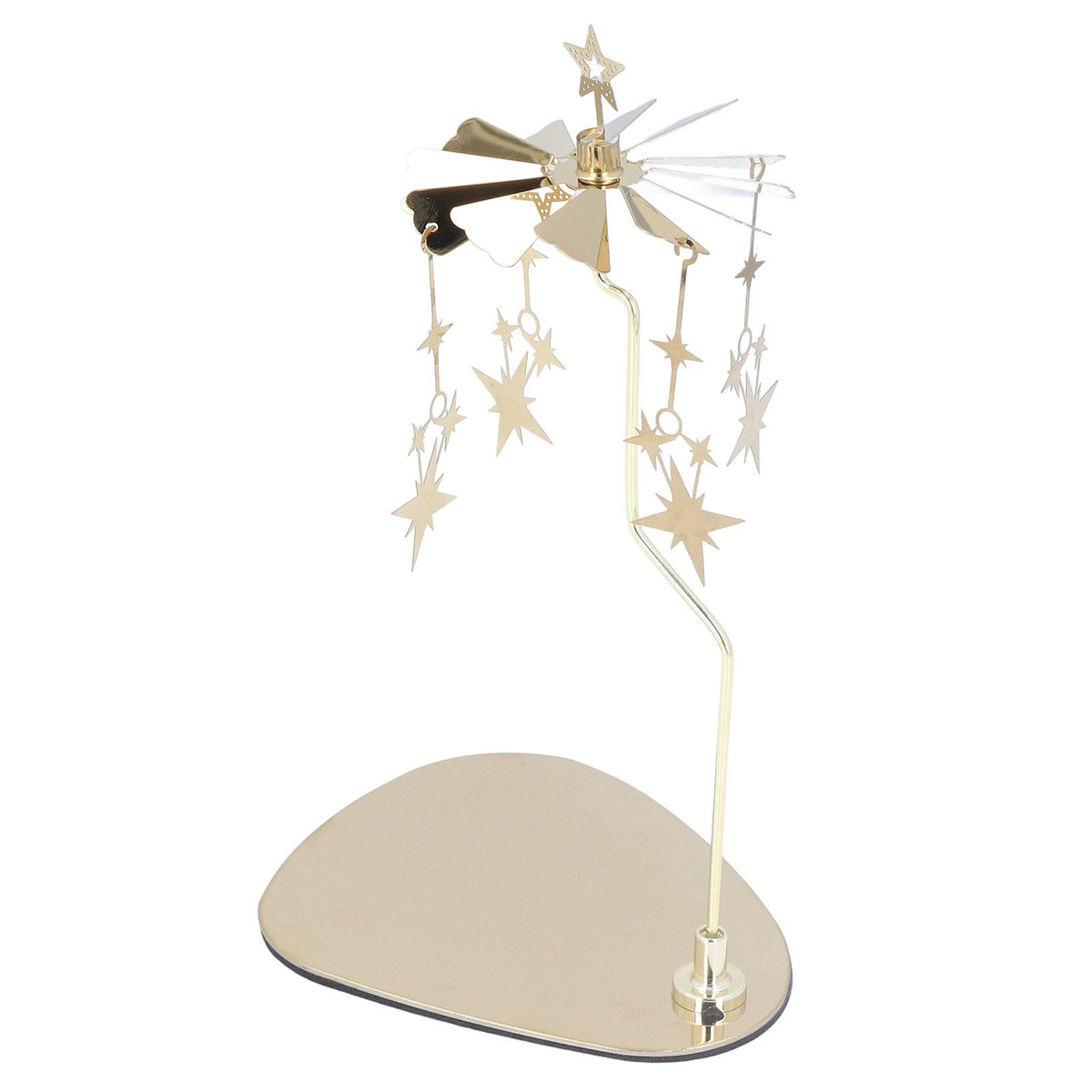 Candle Holder Round Triangle Tray Romantic European Style Stainless Steel Rotating Aromatherapy Wind Chime Candle Holder Star