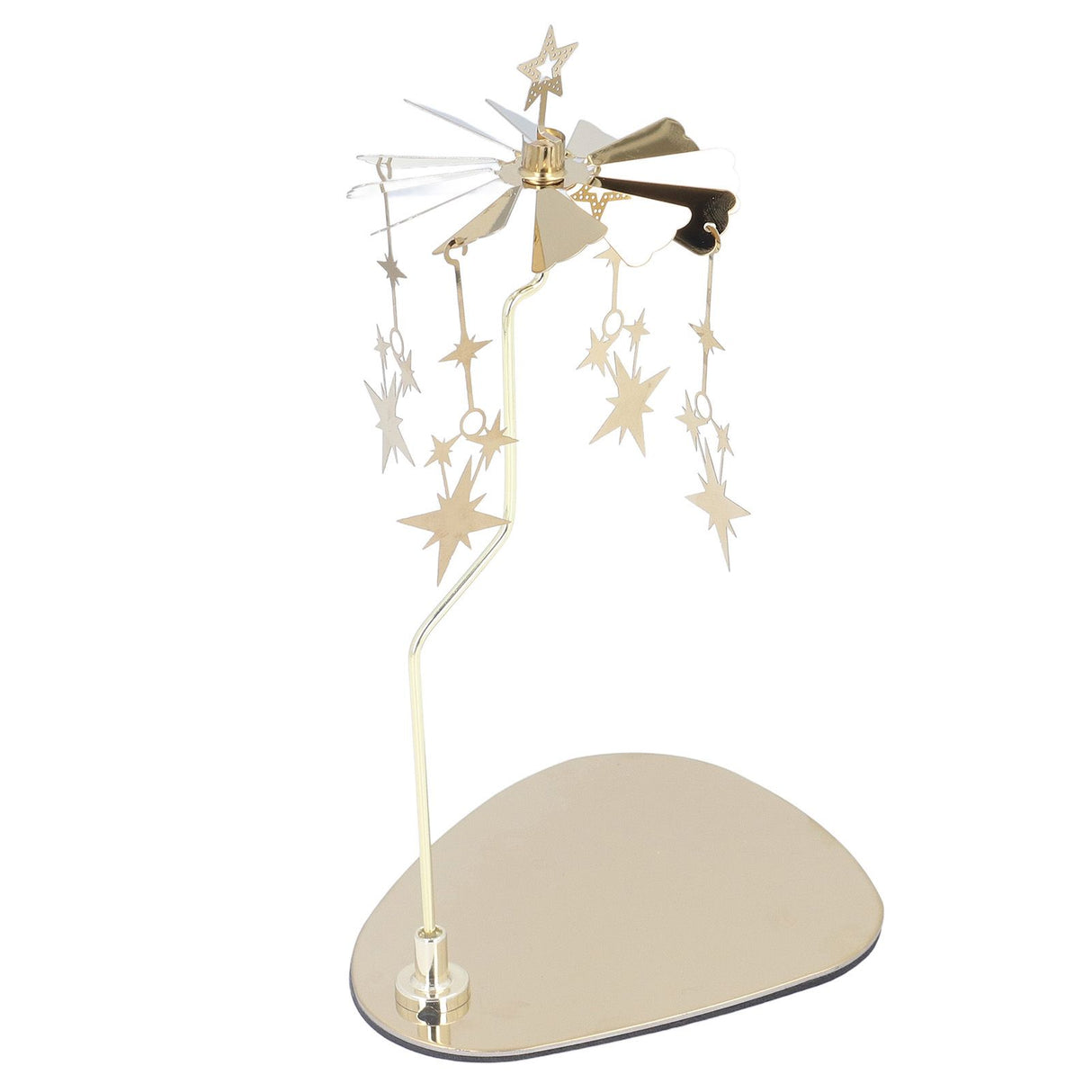 Candle Holder Round Triangle Tray Romantic European Style Stainless Steel Rotating Aromatherapy Wind Chime Candle Holder Star