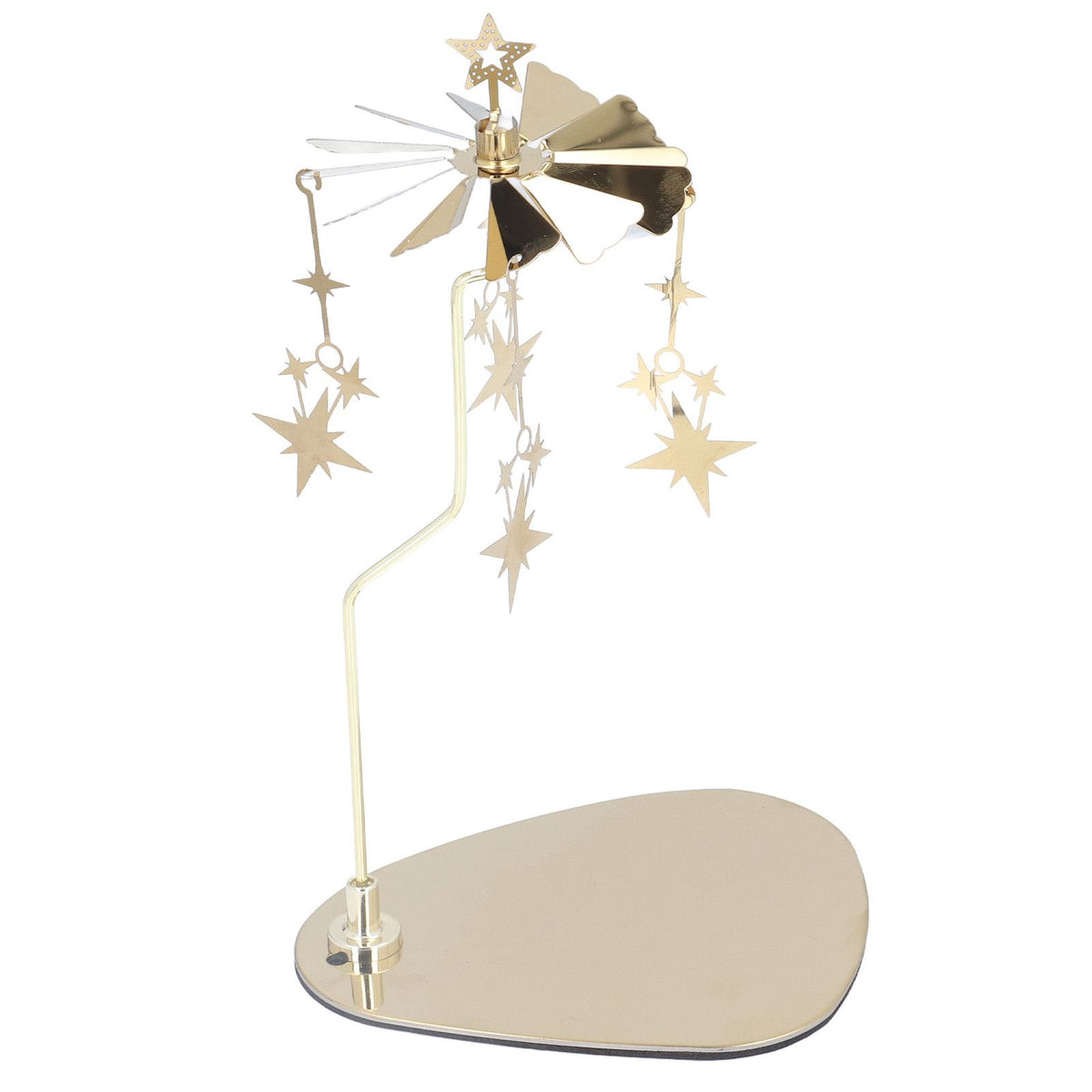 Candle Holder Round Triangle Tray Romantic European Style Stainless Steel Rotating Aromatherapy Wind Chime Candle Holder Star