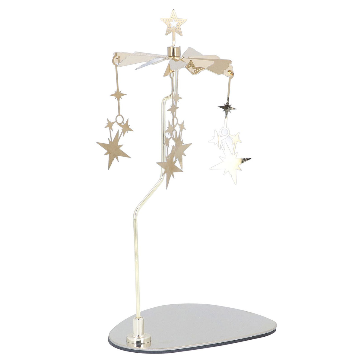 Candle Holder Round Triangle Tray Romantic European Style Stainless Steel Rotating Aromatherapy Wind Chime Candle Holder Star
