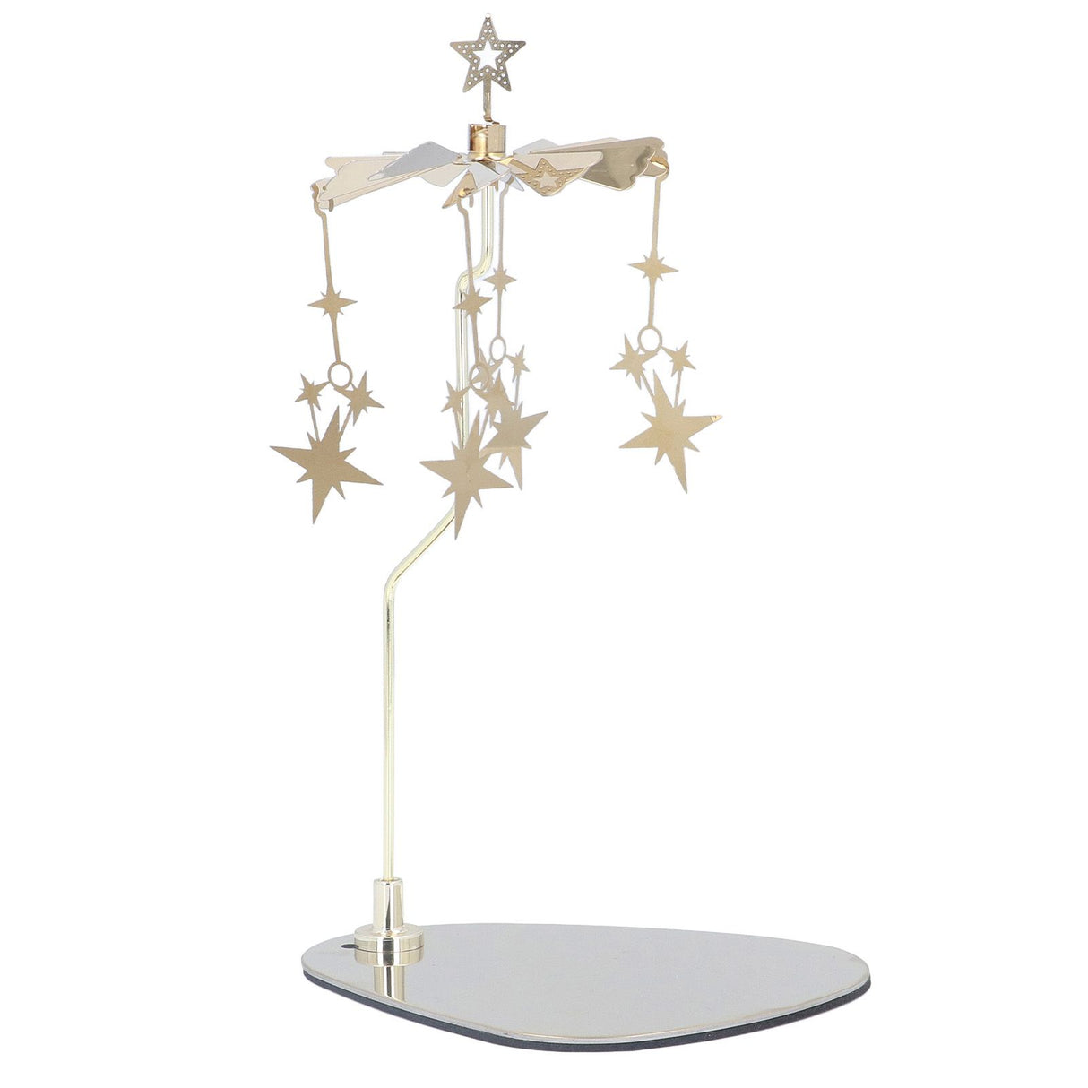 Candle Holder Round Triangle Tray Romantic European Style Stainless Steel Rotating Aromatherapy Wind Chime Candle Holder Star