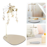 Candle Holder Round Triangle Tray Romantic European Style Stainless Steel Rotating Aromatherapy Wind Chime Candle Holder Star