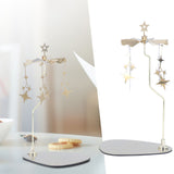 Candle Holder Round Triangle Tray Romantic European Style Stainless Steel Rotating Aromatherapy Wind Chime Candle Holder Star