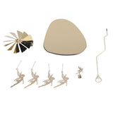 Candle Holder Round Triangle Tray Romantic European Style Stainless Steel Rotating Aromatherapy Wind Chime Candle Holder Little Fairy