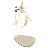 Candle Holder Round Triangle Tray Romantic European Style Stainless Steel Rotating Aromatherapy Wind Chime Candle Holder Little Fairy