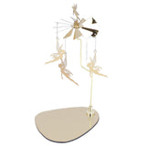 Candle Holder Round Triangle Tray Romantic European Style Stainless Steel Rotating Aromatherapy Wind Chime Candle Holder Little Fairy - Close-Up Angle