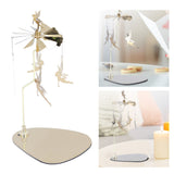 Candle Holder Round Triangle Tray Romantic European Style Stainless Steel Rotating Aromatherapy Wind Chime Candle Holder Little Fairy