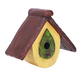 Bird House Garden Tree Decoration Hummingbird Synthetic Resin House Craft Pendant Artware Yellow