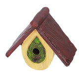 Bird House Garden Tree Decoration Hummingbird Synthetic Resin House Craft Pendant Artware Yellow