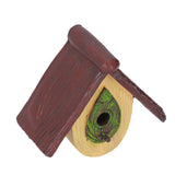 Bird House Garden Tree Decoration Hummingbird Synthetic Resin House Craft Pendant Artware Yellow