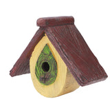 Bird House Garden Tree Decoration Hummingbird Synthetic Resin House Craft Pendant Artware Yellow