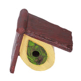 Bird House Garden Tree Decoration Hummingbird Synthetic Resin House Craft Pendant Artware Yellow - Low Angle