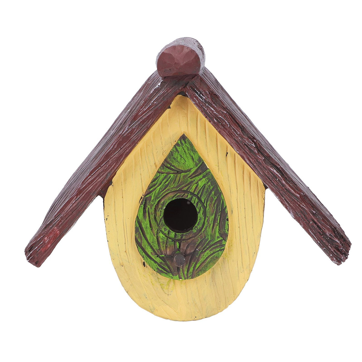 Bird House Garden Tree Decoration Hummingbird Synthetic Resin House Craft Pendant Artware Yellow