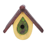 Bird House Garden Tree Decoration Hummingbird Synthetic Resin House Craft Pendant Artware Yellow