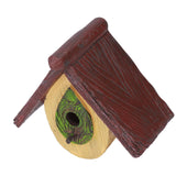 Bird House Garden Tree Decoration Hummingbird Synthetic Resin House Craft Pendant Artware Yellow