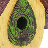 Bird House Garden Tree Decoration Hummingbird Synthetic Resin House Craft Pendant Artware Yellow