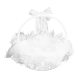Flower Girl Basket Elegant Style Portable Durable Lace Material Wide Application Wedding Basket for Wedding Party - Extra Image