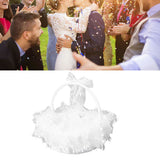 Flower Girl Basket Elegant Style Portable Durable Lace Material Wide Application Wedding Basket for Wedding Party