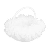 Wedding Flower Girl Basket Artificial Ostrich Feathers Lace Petal Western Wedding Flower Baskets for Wedding Party Photography Props - Extra Image