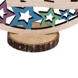 Wood Moon Ornaments Eid Mubarak Moon Decoration Enhances Festival Ambient for Home Restaurant CafeJM00454