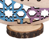 Wood Moon Ornaments Eid Mubarak Moon Decoration Enhances Festival Ambient for Home Restaurant CafeJM00444