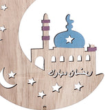 2pcs Moon Eid Hanging Decoration Eid Al‑Fitr Ornaments Decorations Pendant Crafts for Home JM00467