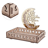 Food Tray Boxwood Dessert Holding Plate Party Serving Tableware with Eid Decoration for Dining Table