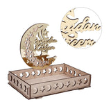 Food Tray Boxwood Dessert Holding Plate Party Serving Tableware with Eid Decoration for Dining Table - Low Angle