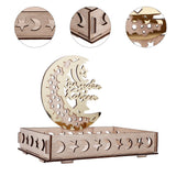Food Tray Boxwood Dessert Holding Plate Party Serving Tableware with Eid Decoration for Dining Table - Extra Image