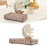 Food Tray Boxwood Dessert Holding Plate Party Serving Tableware with Eid Decoration for Dining Table