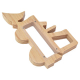 Piggy Bank for Kids Cute Forklift Transparent Wooden Piggy Bank Hollow Out Recyclable Coin Bank for Home Decoration - Close-Up Angle