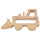 Piggy Bank for Kids Cute Forklift Transparent Wooden Piggy Bank Hollow Out Recyclable Coin Bank for Home Decoration - Extra Image