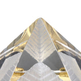 4cm Pyramid Prism Meditation Crystal Carved Pyramid Ornament with Gold Stand for Home Office Art Decor - Extra Image