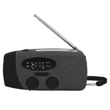 Hand Crank Solar Radio with LED Flashlight Portable FM AM WB USB Radio for Emergency Disaster PreventionBlack Japanese - Close-Up Angle
