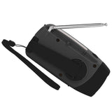 Hand Crank Solar Radio with LED Flashlight Portable FM AM WB USB Radio for Emergency Disaster PreventionBlack Japanese - Extra Image