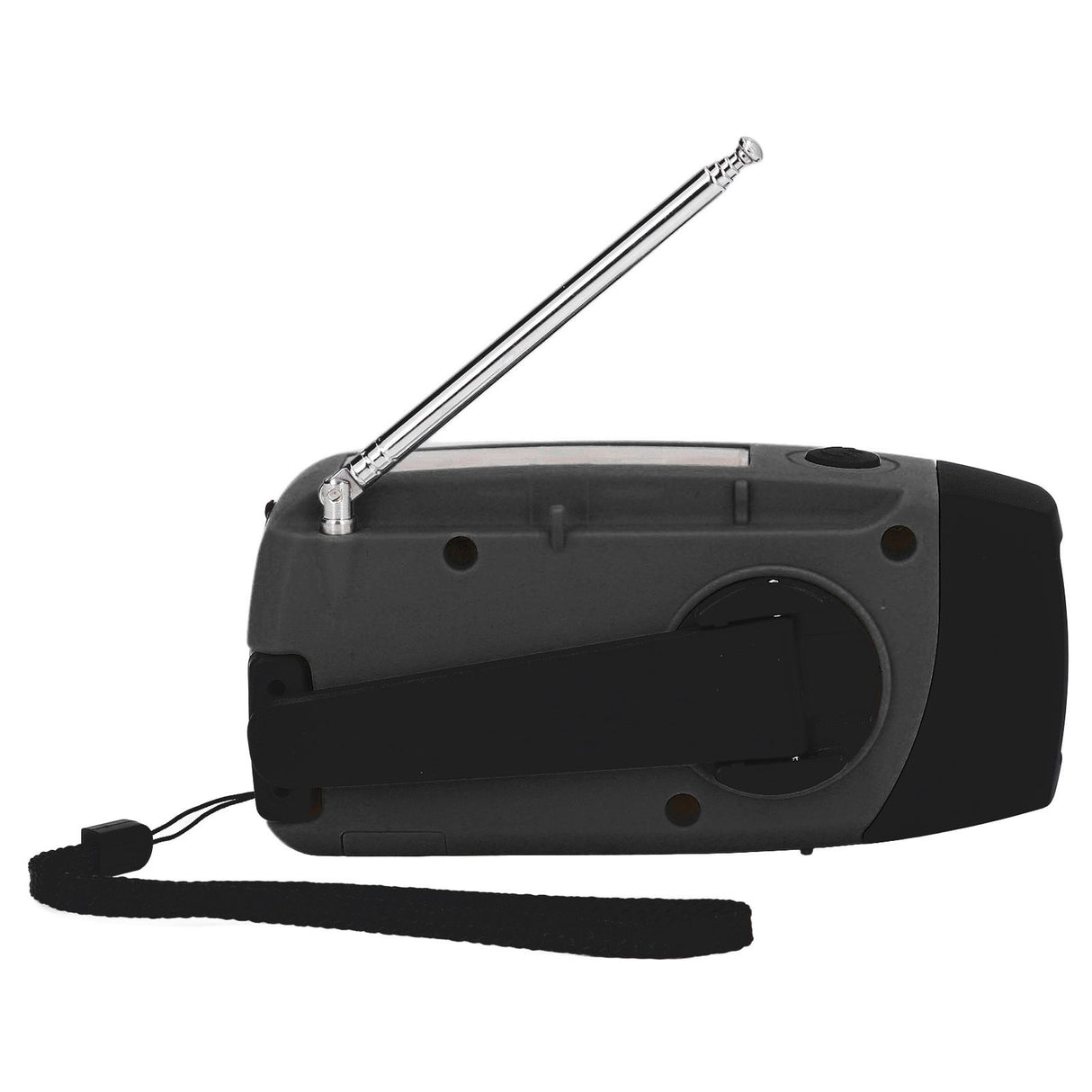 Hand Crank Solar Radio with LED Flashlight Portable FM AM WB USB Radio for Emergency Disaster PreventionBlack Japanese