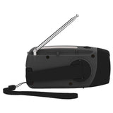 Hand Crank Solar Radio with LED Flashlight Portable FM AM WB USB Radio for Emergency Disaster PreventionBlack Japanese