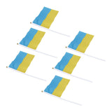 10 Set Ukraine Handheld Flags Mini Polyester Ukrainian Hand Waving Flag for Sporting Events Festive Decoration