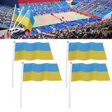 10 Set Ukraine Handheld Flags Mini Polyester Ukrainian Hand Waving Flag for Sporting Events Festive Decoration - Extra Image