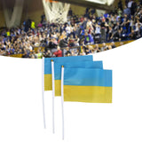 10 Set Ukraine Handheld Flags Mini Polyester Ukrainian Hand Waving Flag for Sporting Events Festive Decoration - Extra Image