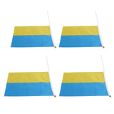 10 Sets Ukraine Handheld Flags Polyester Fade Resistant Mini Lightweight Ukraine Handheld Stick Flag 11.0-11.8x7.9in
