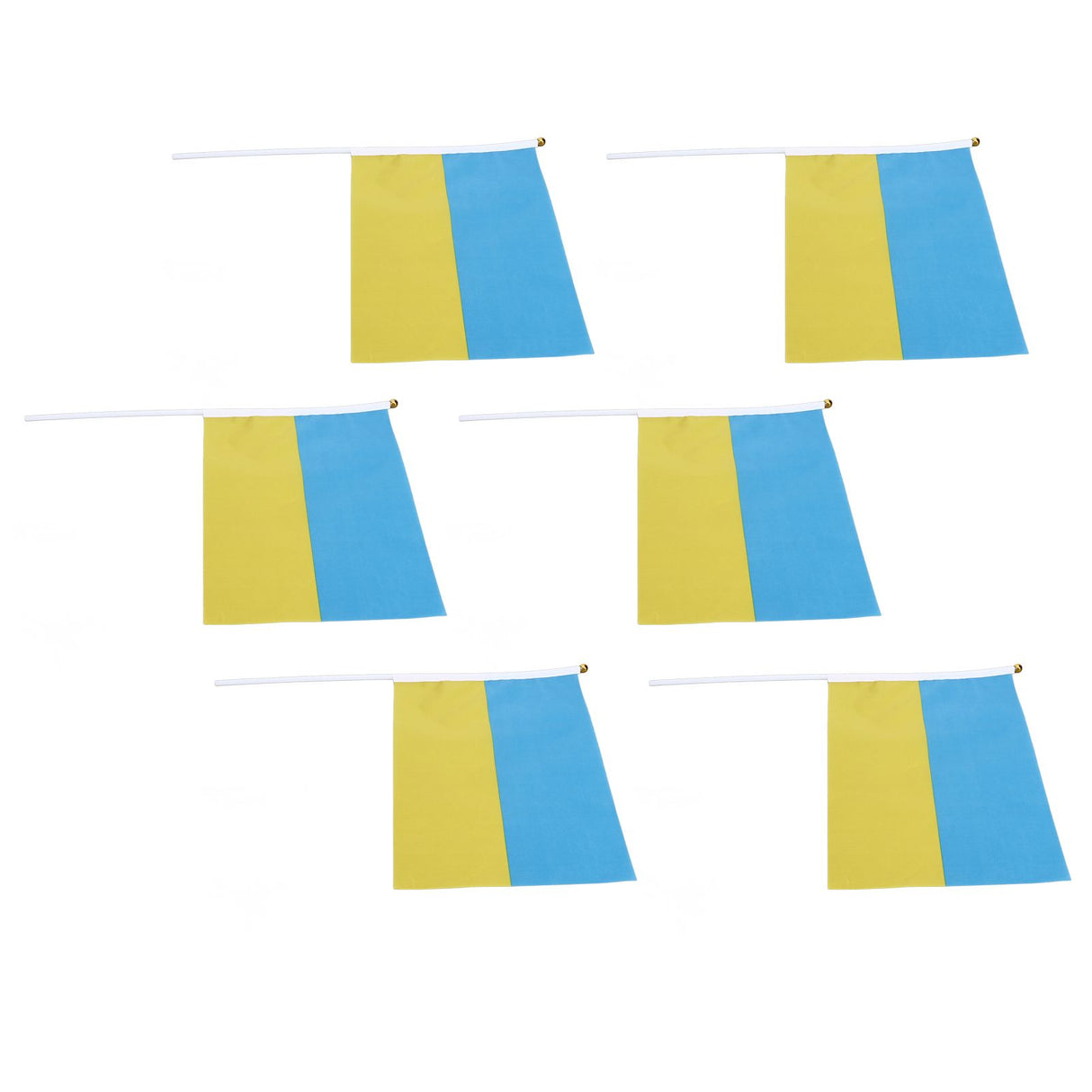 10 Sets Ukraine Handheld Flags Polyester Fade Resistant Mini Lightweight Ukraine Handheld Stick Flag 11.0-11.8x7.9in