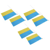 10 Sets Ukraine Handheld Flags Polyester Fade Resistant Mini Lightweight Ukraine Handheld Stick Flag 11.0-11.8x7.9in - Low Angle