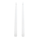 2pcs LED Taper Candles Battery Powered Flameless LED Candle Sticks for Festival Wedding Birthday Party White Shell