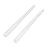 2pcs LED Taper Candles Battery Powered Flameless LED Candle Sticks for Festival Wedding Birthday Party White Shell