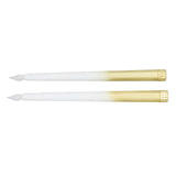 2pcs LED Taper Candles Battery Powered Flameless LED Candle Sticks for Festival Wedding Birthday Party Half Spray Gold